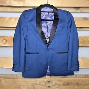 Kid's Blue Blazer with Black Accents Size:10